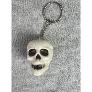 skull keychain cryptid creepy cute charm weirdcore goth toy upcycled oddity